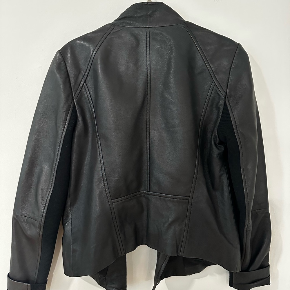 Trouve Womens Black Leather Moto Jacket - Picture 6 of 6
